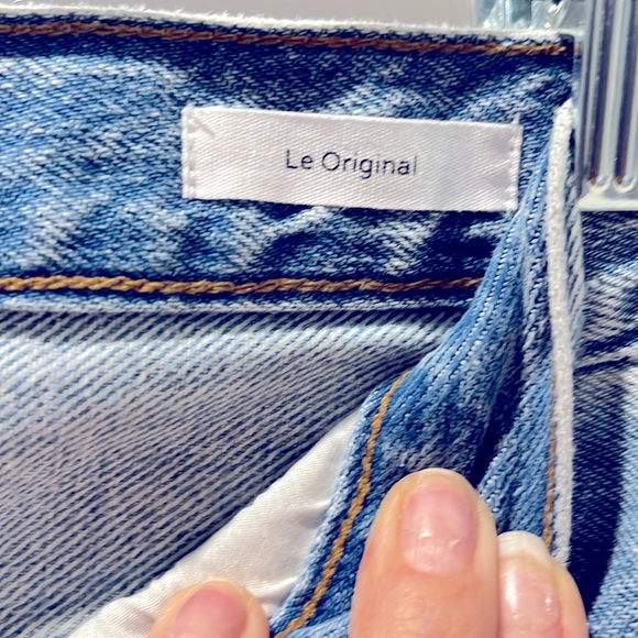 Frame Le Original Straight Leg Button Fly Jeans in San Diego Light Wash 26 Blue - Picture 8 of 10